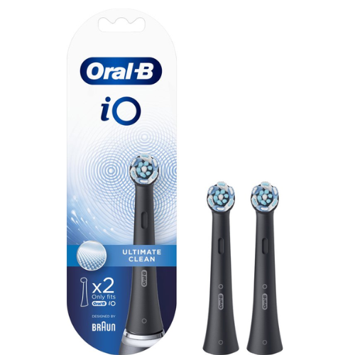 Oral-B iO Ultimate Clean - Opzetborstels - Zwart - 2 Stuks