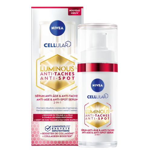 NIVEA Cellular LUMINOUS630 Anti Age & Anti Spot Serum Gezicht - Anti-Pigment Vlekken - Pigmentvlekken Verwijderen - Skincare voor de Rijpe huid - Gezichtsserum - Boos Collageen - 30 ml