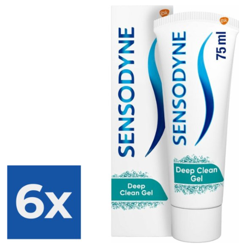 Sensodyne Toothpaste Deep Clean Gel 75 ml - Value pack 6 pieces