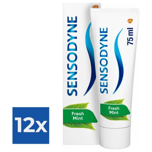 Sensodyne Toothpaste Fresh Mint Value Pack - 12 x 75 ml