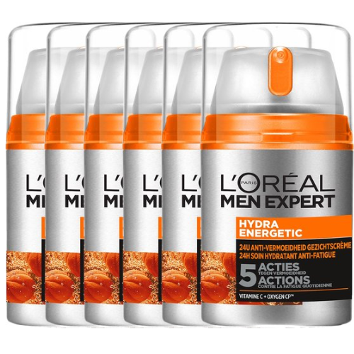 L'Oréal Paris Men Expert Hydra Energetic moisturizing day cream - 6 x 50 ml - Multipack