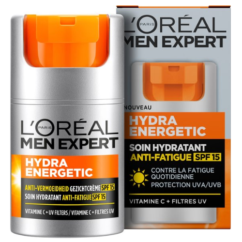 L'Oréal Paris Hydra Energetic Moisturizing Day Cream SPF 15 - 50 ml - Gives your skin an energy boost