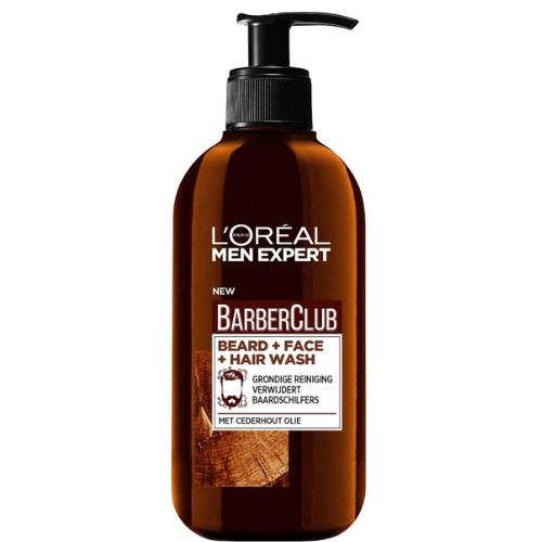 L'Oréal Paris Men Expert BarberClub 3-in-1 Face Wash - 200 ml - Beard, Face and Hair Cleanser