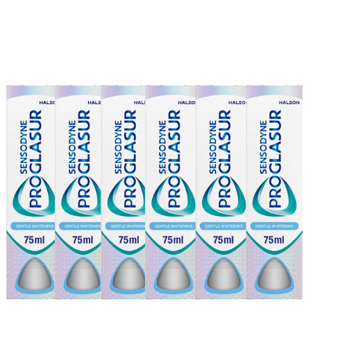 Sensodyne - Toothpaste - Proglasur Gentle Whitening - Brightens Enamel - 75 ml - Value Pack - 6 pieces