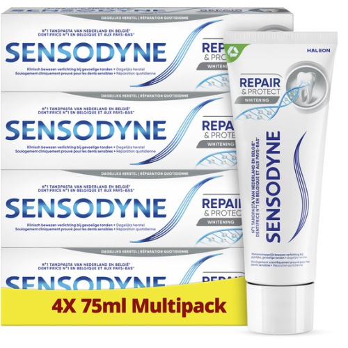 Sensodyne Repair &amp; Protect Whitening Toothpaste for sensitive teeth 4x 75 ml