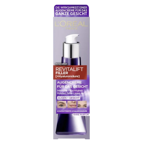 L'Oréal Paris Revitalift Filler Hyaluronic Acid Eye Cream - Face Cream - Anti Wrinkle - 30 ml