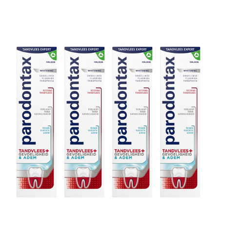 Parodontax Toothpaste Gums + Sensitivity &amp; Breath Whitening - 4 x 75 ml