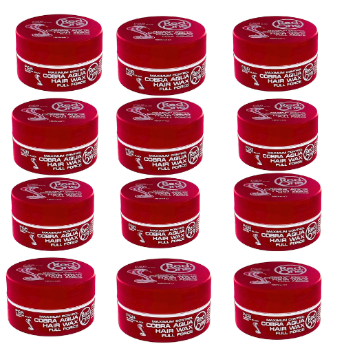 Red One - Hair Wax - Cobra Aqua - Maximum Control - For Powerful Hold &amp; Shine - 150 ml - Value Pack - 12 pieces