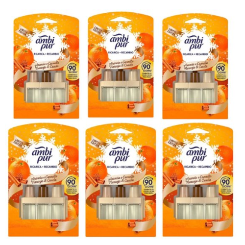 Ambi Pur 3Volution refills Orange &amp; Cinnamon Value pack 6 x 20ml