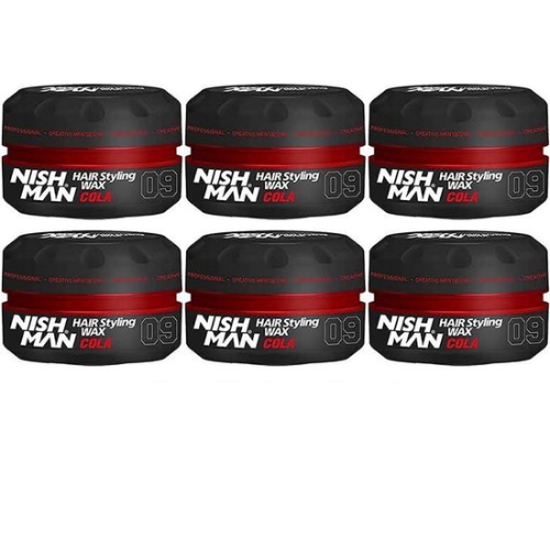 Nishman 09 Hair Styling Wax Cola set 6 pieces