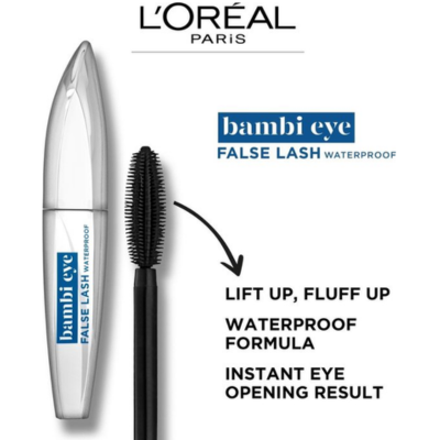 L’Oréal Paris Bambi Eye by False Lash Waterproof Mascara - Zwart