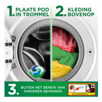 Ariel 4in1 Wasmiddel Pods Actieve Geurbestrijding - 4 x 15 stuks - Voordeelverpakking