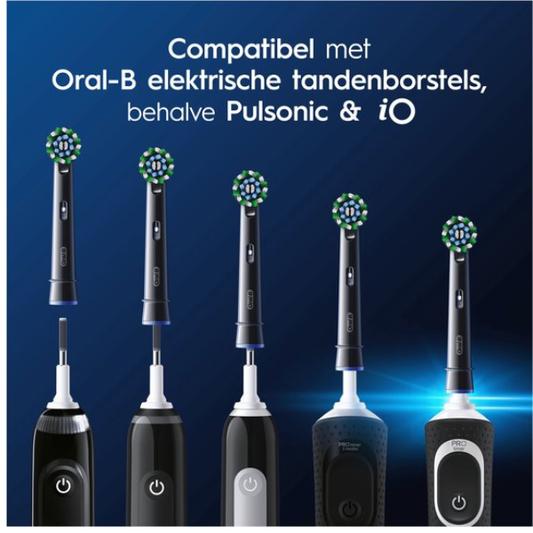 Oral-B Cross Action Pro - Opzetborstels - Met CleanMaximiser Technologie - Zwart - 16 Stuks