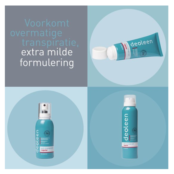 Deoleen Anti-transpirant - Crème Regular - 3x 50ml