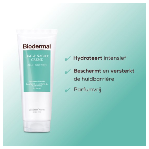 Biodermal dag- en nachtcrème, - Hydrateert, Voedt en Verzacht, Vult tekorten aan, Verbetert de vochtbalans, voor alle huidtypen - 3x  100ml