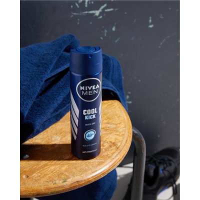 NIVEA MEN Cool Kick Deodorant Spray - Anti-Transparant Deo - 72u Bescherming - 150ml