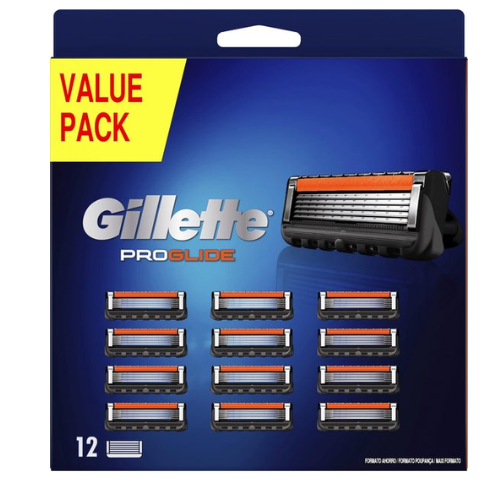 Gillette ProGlide Razor Blades For Men - 12 Refill Blades