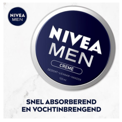 NIVEA MEN crème - Moisturizer - Alle huidtypen - Gezichtscreme Mannen - Vitamine E - Hydrateert en verzorgt -Voordeelverpakking - 5 x 150 ml