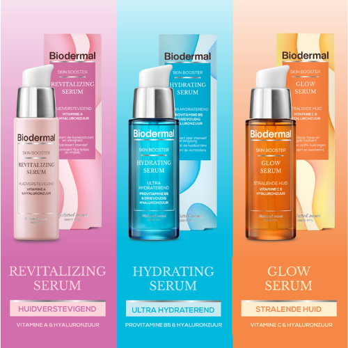 Biodermal Skin Booster Hydrating serum – Ultra hydrating, Hydrates very intensively and long-lasting with hyaluronic acid and Vitamin B - Hyaluronic acid serum 30ml