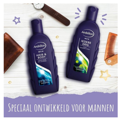 Andrélon Men Hair & Body Shampoo - 300ml