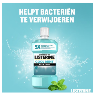 Listerine - Mondwater - Cool Mint - Milde Smaak -voordeelverpakking 3 x 500ml
