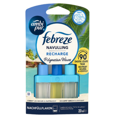Ambi pur 3volution Navulling - Febreze Polynesian Waves Luchtverfrisser Navulling - Frisse geur Luchtverfrisser -