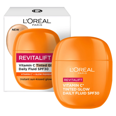 L'Oréal Paris Revitalift Daily Fluid LSF 30 Vitamine C* met Tinted Glow - voor een onmiddellijke sun-kissed glow - voor zeer lichte tot lichte huid - 40ml