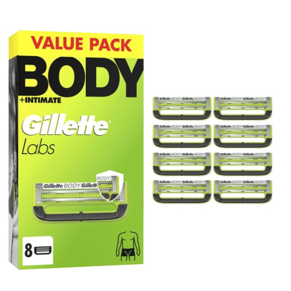 Gillette Labs Body+ Intimate Scheermesjes - 8 stuks