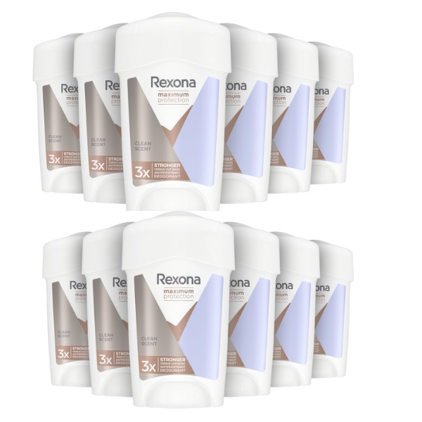 Rexona - Anti-Transpirant Deodorant Stick - Women Maximum Protection - Voordeelverpakking - 12 x 45 ml