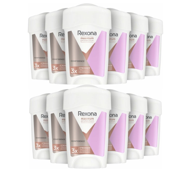 Rexona - Deodorant Stick - Women Maximum Protection Anti-Transpirant Confidence - Voordeelverpakking-12 x 45 ml