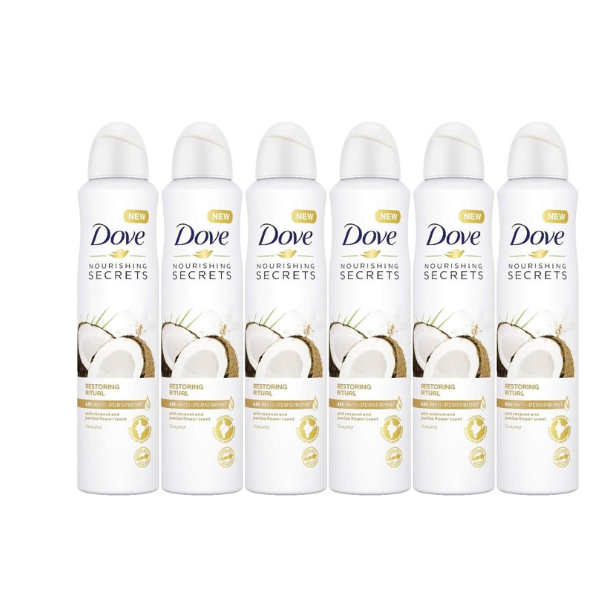 Dove Deospray Women  Restoring Ritual Cocos Jasmijn - voordeelverpakking - 6x250ml