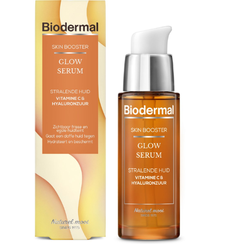 Biodermal Skin Booster Glow serum – Serum for a radiant skin with hyaluronic acid and Vitamin C - Hyaluronic acid serum 30ml