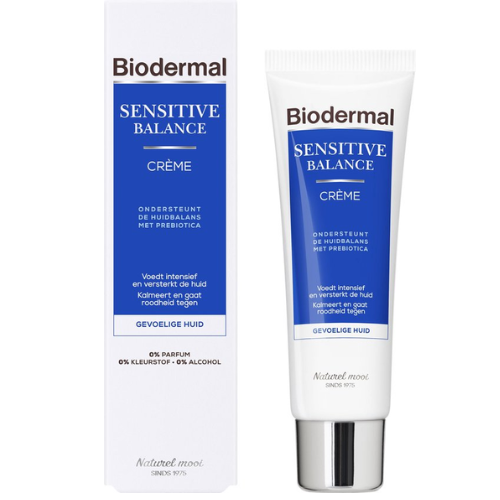 Biodermal Sensitive Balance Cream – Facial care with hyaluronic acid - Day cream for sensitive skin - 50ml