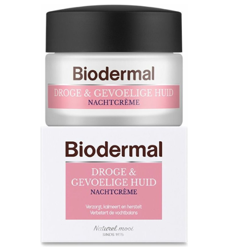 Biodermal Night Cream Dry &amp; Sensitive Skin - Hydrates and restores - 50ml