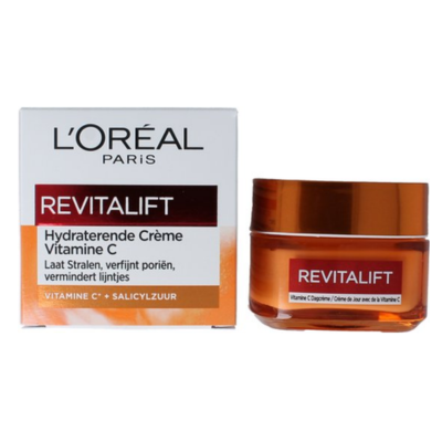 L'Oréal Paris Revitalift Clinical Vitamine C Brightening Cream - Voor Alle Huidtypen - Verrijkt met Vitamine C en Salicylzuur - Voor een Stralende Huid en Verfijnde Poriën - 50ml