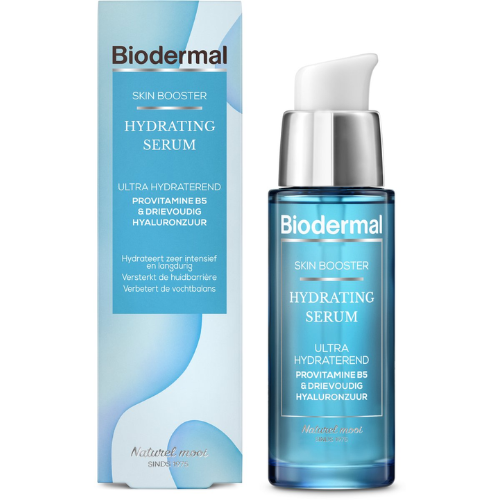 Biodermal Skin Booster Hydrating serum – Ultra hydrating, Hydrates very intensively and long-lasting with hyaluronic acid and Vitamin B - Hyaluronic acid serum 30ml